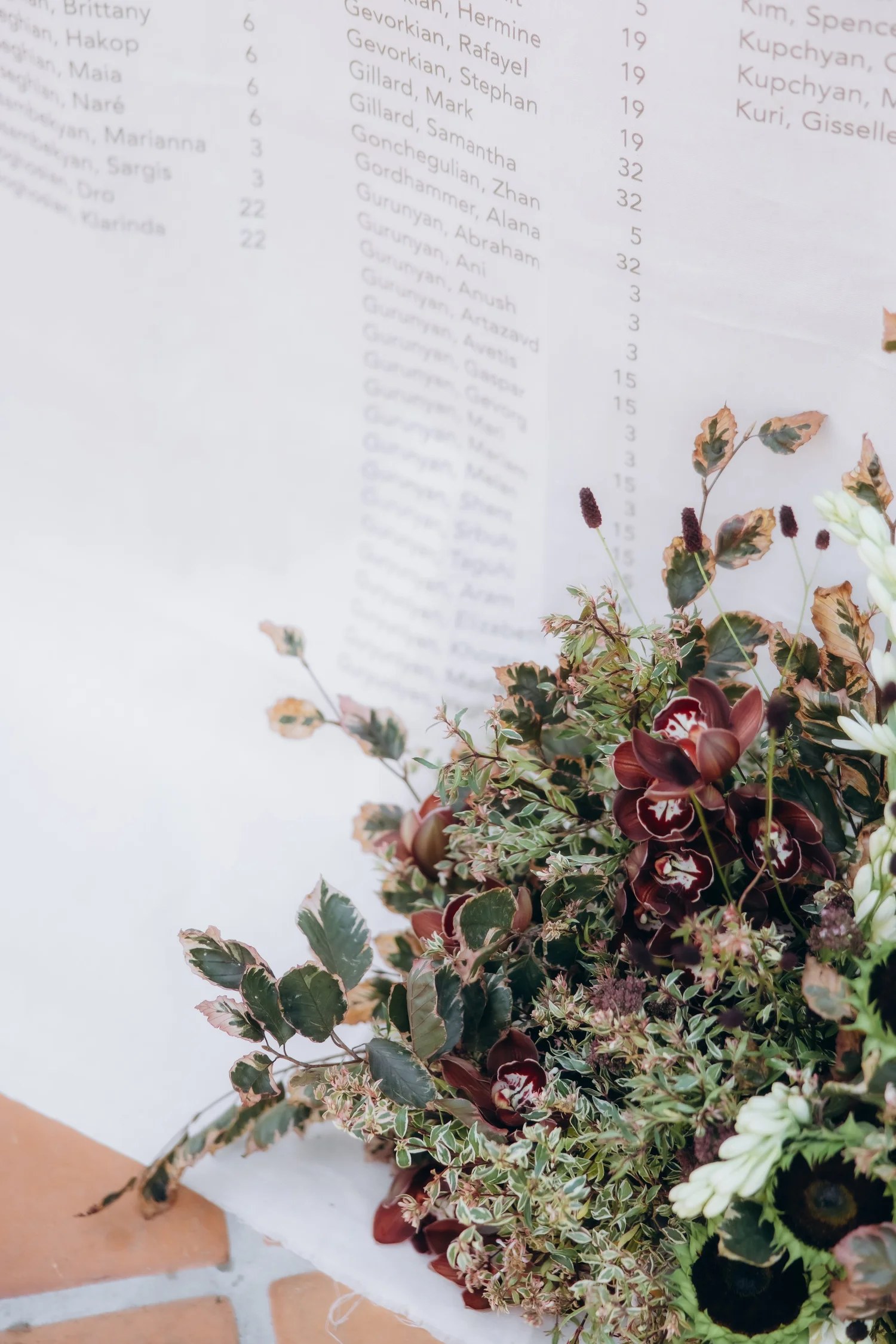 Lush centerpiece and tablescape florals